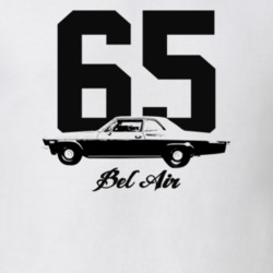 1965 Bel Air Side View With Year And Model Light Color T Shirt