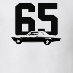 1965 Bel Air Side View With Year Light Color T Shirt