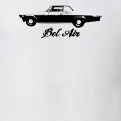 1965 Bel Air Side View With Model Light Color T Shirt