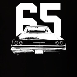 1965 Bel Air Rear View With Year Dark Color T Shirt