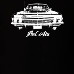 1965 Bel Air Grill View With Model Dark Color T Shirt