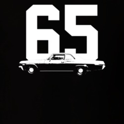 1965 Bel Air Side View With Year Dark Color T Shirt