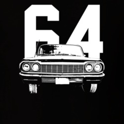 1964 Bel Air Grill View With Year Dark Color T Shirt