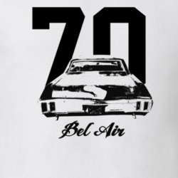 1970 Bel Air Rear View With Year And Model Light Color T Shirt