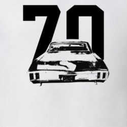 1970 Bel Air Rear View With Year Light Color T Shirt