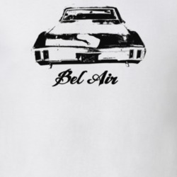 1970 Bel Air Rear View With Model Light Color T Shirt