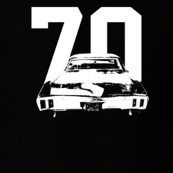1970 Bel Air Rear View With Year Dark Color T Shirt