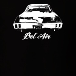 1970 Bel Air Rear View With Model Dark Color T Shirt