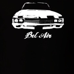 1970 Bel Air Grill View With Model Dark Color T Shirt