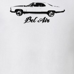 1971 Bel Air Side View With Model Light Color T Shirt