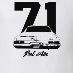 1971 Bel Air Rear View With Year And Model Light Color T Shirt