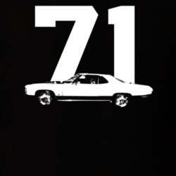1971 Bel Air Side View With Year Dark Color T Shirt