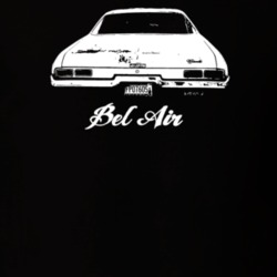1971 Bel Air Rear View With Model Dark Color T Shirt