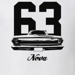 1963 Nova Rear View With Year And Model Light Color T Shirt
