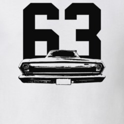 1963 Nova Rear View With Year Light Color T Shirt