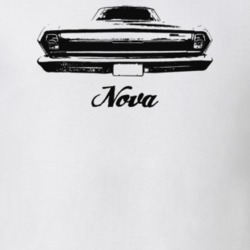 1963 Nova Rear View With Model Light Color T Shirt