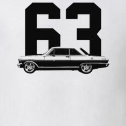 1963 Nova Side View With Year Light Color T Shirt