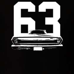 1963 Nova Rear View With Year Dark Color T Shirt