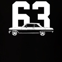 1963 Nova Side View With Year Dark Color T Shirt