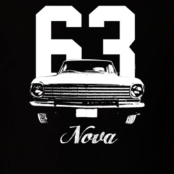 1963 Nova Grill View With Year And Model Dark Color T Shirt