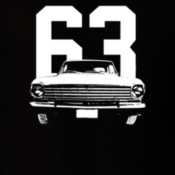 1963 Nova Grill View With Year Dark Color T Shirt