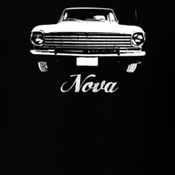 1963 Nova Grill View With Model Dark Color T Shirt