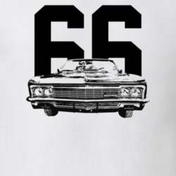 1966 Impala Grill View With Year Light Color T Shirt