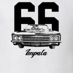 1966 Impala Grill View With Year And Model Light Color T Shirt