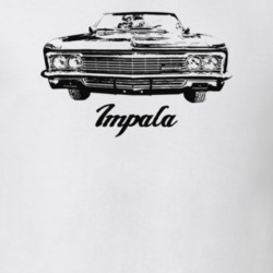 1966 Impala Grill View With Model Light Color T Shirt