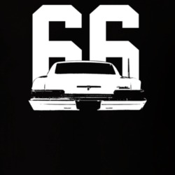 1966 Impala Rear View With Year Dark Color T Shirt