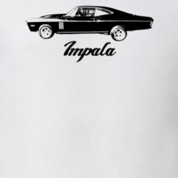 1968 Impala Side View With Model Light Color T Shirt