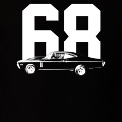 1968 Impala Side View With Year Dark Color T Shirt