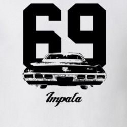1969 Impala Rear View With Year And Model Light Color T Shirt