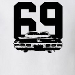 1969 Impala Rear View With Year Light Color T Shirt