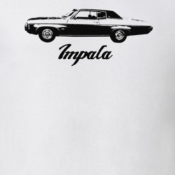 1969 Impala Side View With Model Light Color T Shirt