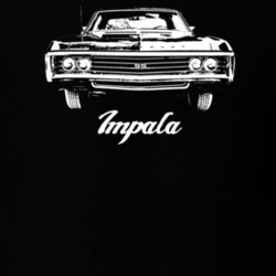 1969 Impala Grill View With Model Dark Color T Shirt