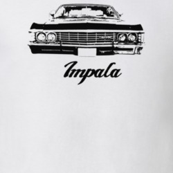 1967 Impala Grill View With Model Light Color T Shirt