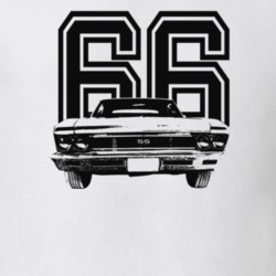 1966 Chevelle Grill View With Year Light Color T Shirt