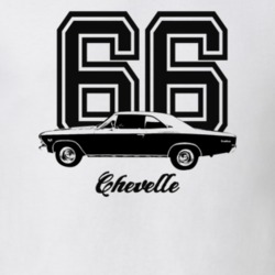 1966 Chevelle Side View With Year And Model Light Color T Shirt