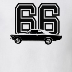 1966 Chevelle Side View With Year Light Color T Shirt
