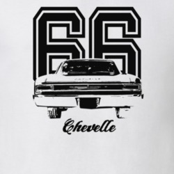1966 Chevelle Rear View With Year And Model Light Color T Shirt