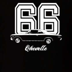 1966 Chevelle Side View With Year And Model Dark Color T Shirt