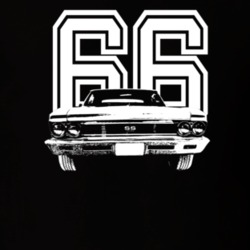 1966 Chevelle Grill View With Year Dark Color T Shirt
