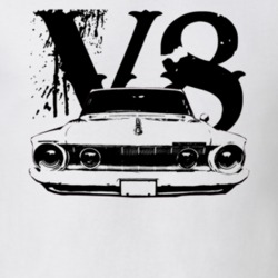 1962 Plymouth Fury Grill View V8 Faded Look Light T Shirt