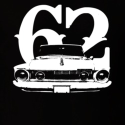 1962 Plymouth Fury Grill View With Year Faded Look Dark T Shirt