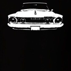 1962 Plymouth Fury Grill View Faded Look Dark T Shirt