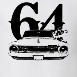 1964 Plymouth Fury Grill View With Year Faded Look Light T Shirt