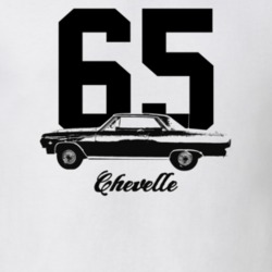 1965 Chevelle Side View With Year And Model Light Color T Shirt