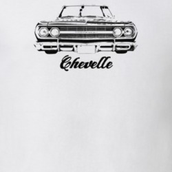 1965 Chevelle Grill View With Model Light Color T Shirt