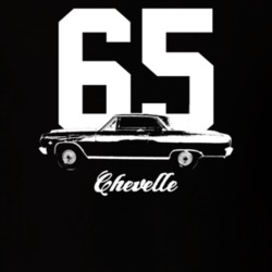1965 Chevelle Side View With Year And Model Dark Color T Shirt